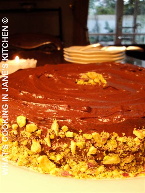 Chocolate And Pistachio Nut Cake © | What's Cooking In Jane's Kitchen