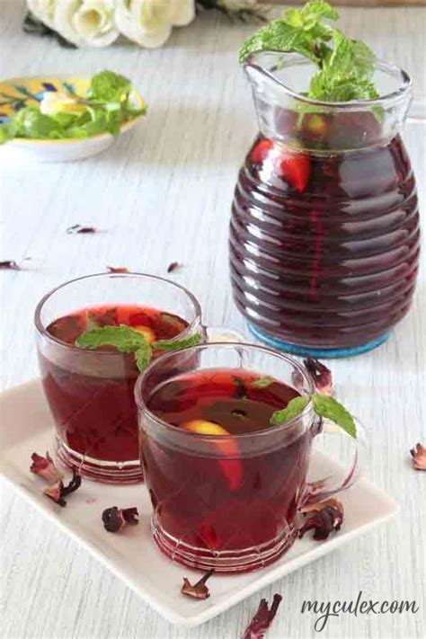 Egyptian Karkade - Hibiscus Iced Tea • My Culinary Expressions