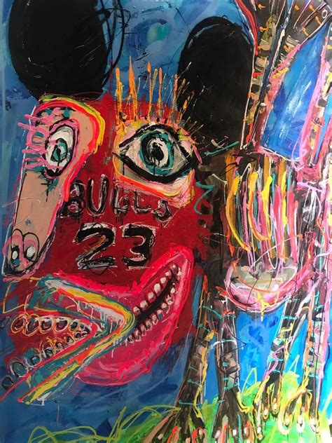 John Paul Fauves - "BULLS" mixed media painting by John Paul Fauves, Painting For Sale at 1stdibs