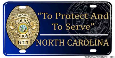 North Carolina Police Badge To Protect And To Serve