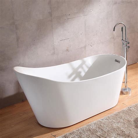 Oval Freestanding Tub | 70 Inch Bathtub | Narrow Freestanding Tub