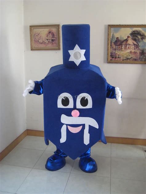 happy shabbat Dreidel Mascot costume Hanukkah Chanukah custom fancy ...