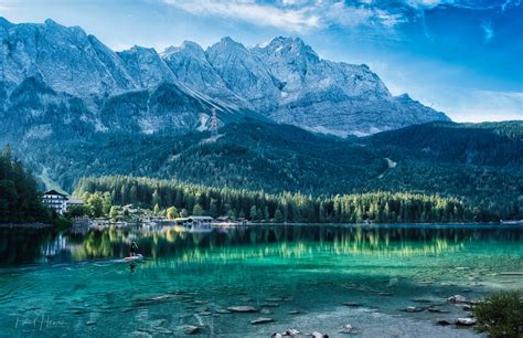 Eibsee and Zugspitze, Germany