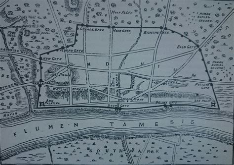 Map of Roman Londinium circa 200AD Great Fire Of London, The Blitz ...