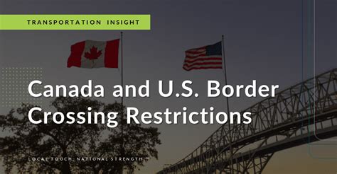 Canada and U.S. Border Crossing Restrictions | Lloyd Sadd