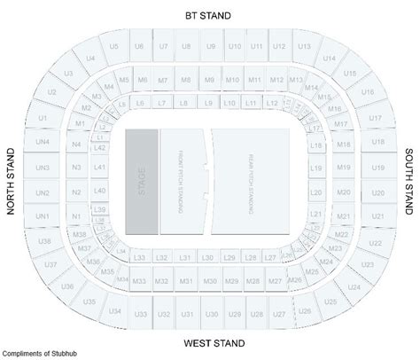 Cardiff Principality Stadium Seating Map - Bruce Springsteen