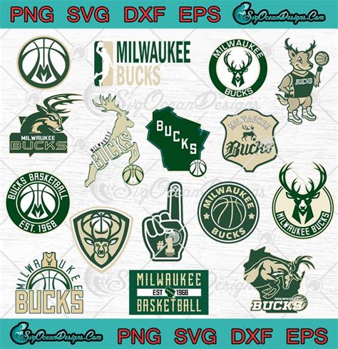 Milwaukee Bucks Logo Bundle SVG PNG EPS DXF - Milwaukee Bucks ...