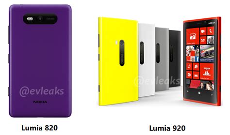 More images of the Nokia Lumia 820 and 920 show up, show off new colors ...