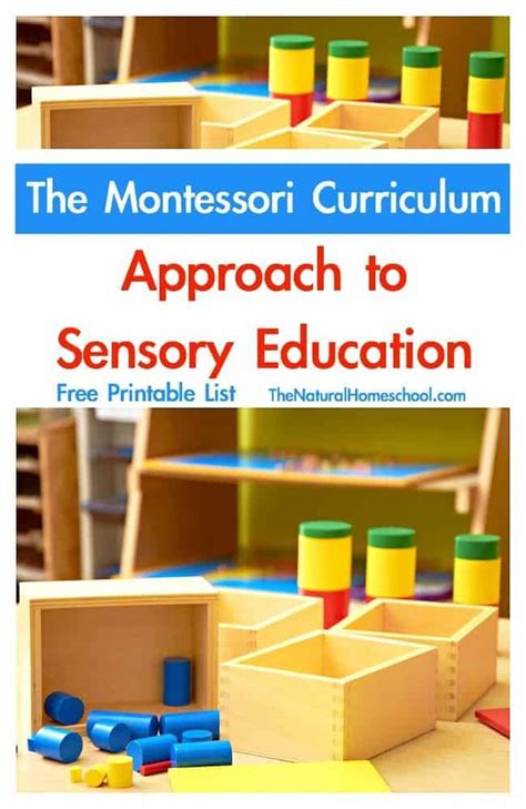 The Montessori Curriculum Approach to Sensory Education {Printable ...