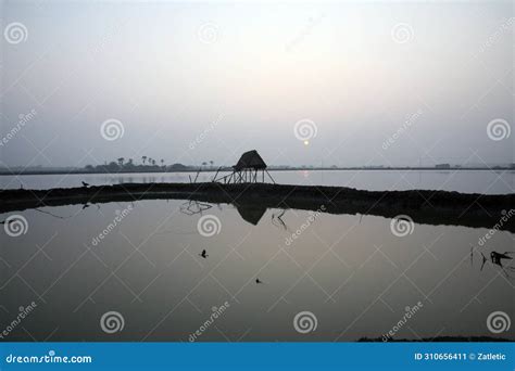 A Stunning Sunrise Looking Over the Holiest of Rivers in India. Ganges Delta in Sundarbans ...