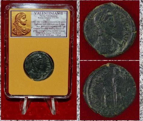 ANCIENT ROMAN EMPIRE Coin VALENTINIAN II Emperor Raising Kneeling Woman £47.29 - PicClick UK