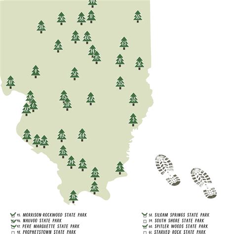 Illinois State Parks Map | Gift For Hiker | Illinois Map – Nomadic Spices