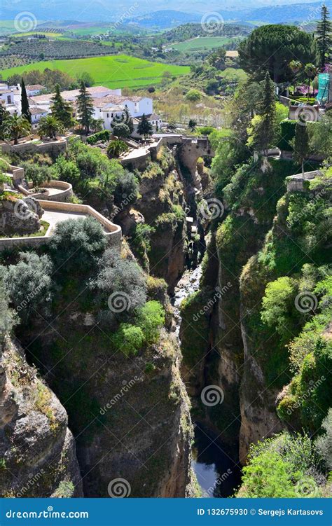 A Panoramic View of the Town of Ronda, Spain Stock Photo - Image of white, village: 132675930