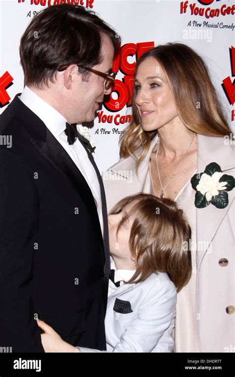 Matthew Broderick Sarah Jessica Parker and James Wilke Broderick Broadway opening night ...