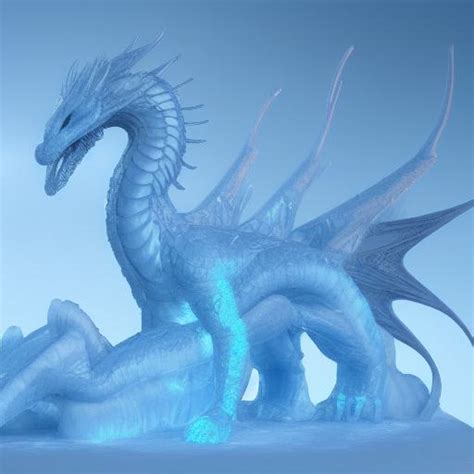 Best AI Photo: An ice sculpture of a ice dragon | Promptify