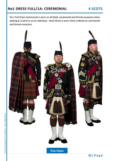 4 SCOTS (The Highlanders) - No1 Dress Full/1A: Ceremonial. Pipe Major