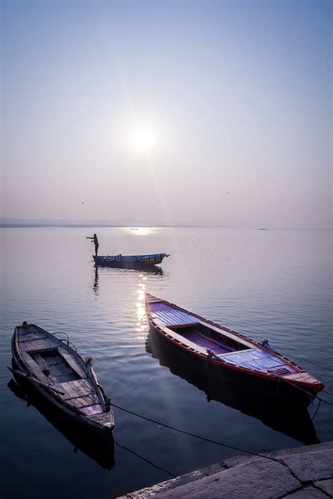 SUNRISE VIEW from ASSI GHAT, VARANASI, INDIA Stock Photo - Image of ...