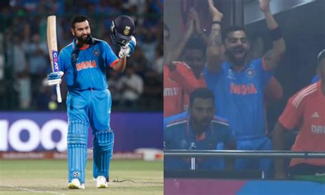 [VIDEO] Virat Kohli Celebrated Rohit Sharma's Century Against ...