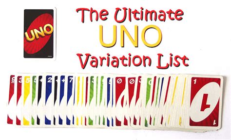 Uno Card Game Ultimate Variation List FamilyGameShelf.com