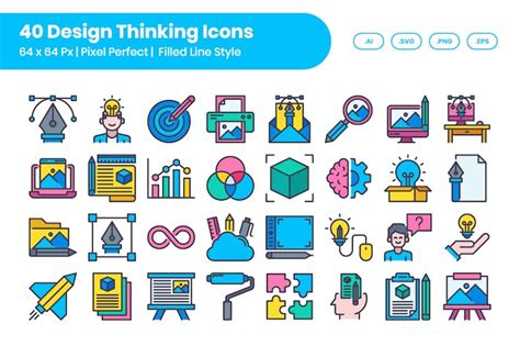 20 Design Element icons - Flat by Justicon on Envato Elements