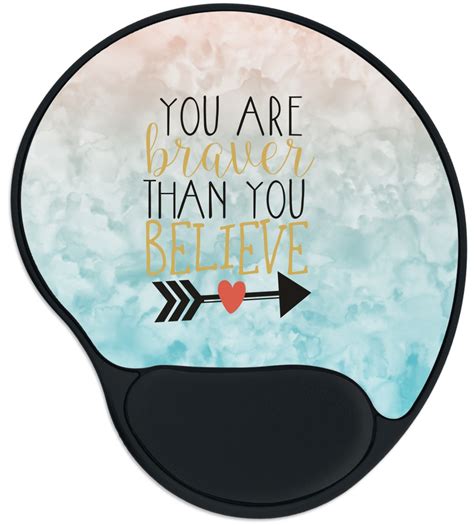 Custom Inspirational Quotes Mouse Pad with Wrist Support | YouCustomizeIt