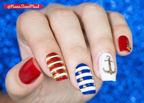 NanaSanzMes3: Sailor nails! - Swatching "Lucia Couture" nail polish