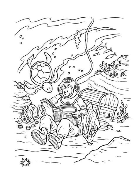 Scuba Diving Coloring Pages - Free Printable Coloring Pages for Kids