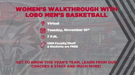 Lobo Men’s Basketball Women’s Walkthrough – University of New Mexico ...