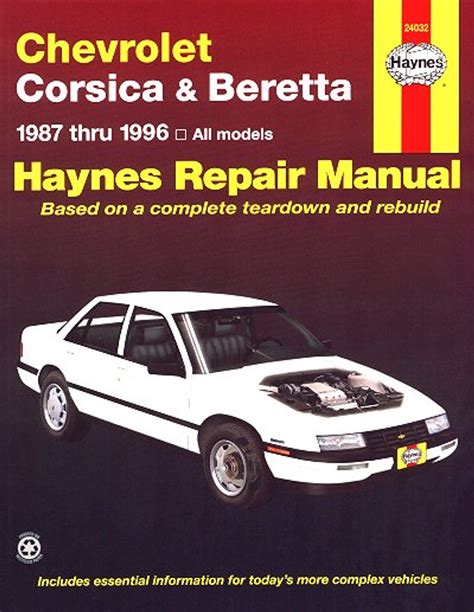 Chevy Corsica, Chevy Beretta Repair Manual 1987-1996 | Haynes