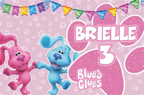 Blue's Clues Magenta Birthday Backdropblue's Clues - Etsy