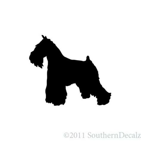 Miniature Schnauzer Dog Breed Silhouette Vinyl Decal Sticker 4.25 Long ...