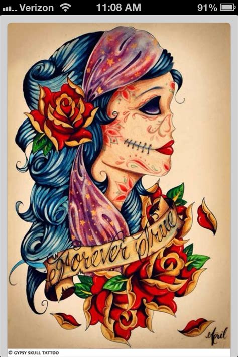 1000+ images about day of the dead tattoo on Pinterest | Sugar skull tattoos, Sugar skull girl ...