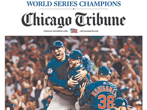 Chicago Cubs World Series newspaper front pages - Business Insider