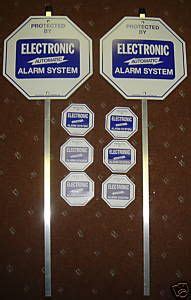 Home Security Signs | HOME-SECURITY-SYSTEM-ALARM-YARD-SIGNS-with-STAKES-6-ALARM-DECALS-ADT ...