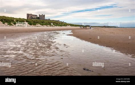 Bamburgh Castle from the Beach Stock Photo - Alamy