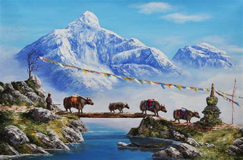 The Himalayan Journey Painting by Karma Loday