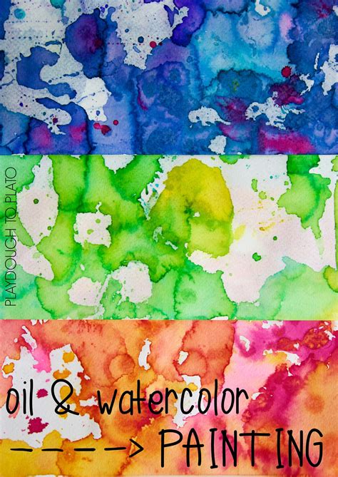 Kids' Science: Oil and Watercolor Painting - Playdough To Plato