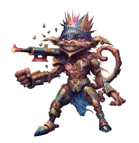 Male Monkey Goblin Gunslinger - Pathfinder 2E PFRPG PFSRD DND D&D 3.5 ...