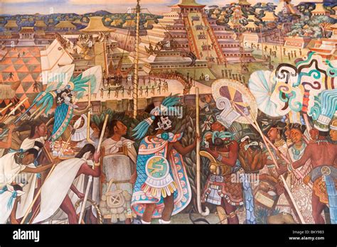 Diego Rivera's mural Totonac Civilization, El Tajin (1950) in the ...