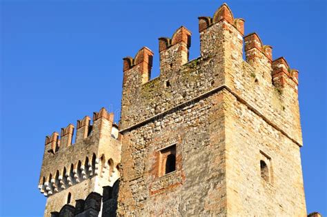 Sirmione castle. stock photo. Image of medieval, stronghold - 55899048