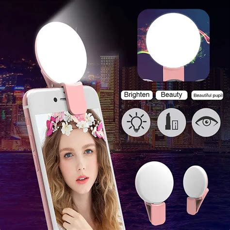 Selfie Ring Light Portable Clip Selfie Fill Light Battery - Temu