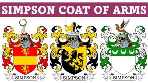 Simpson Coat of Arms & Family Crest - Symbols, Bearers, History - YouTube