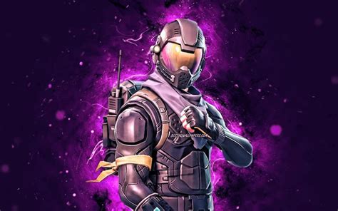 Download wallpapers Rogue Agent, 4k, violet neon lights, 2020 games, Fortnite Battle Royale ...