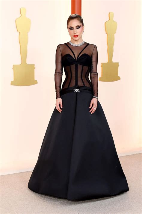 Lady Gaga is chic in Versace at the 2023 Oscars