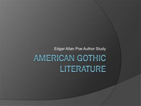 American Gothic Literature