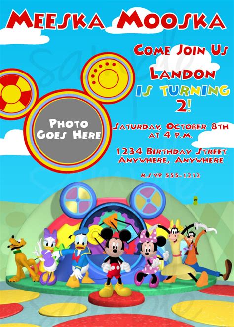 Mickey Mouse Clubhouse Birthday Invitation by LoveLifeInvites