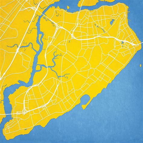 Staten Island, New York Map Art - City Prints