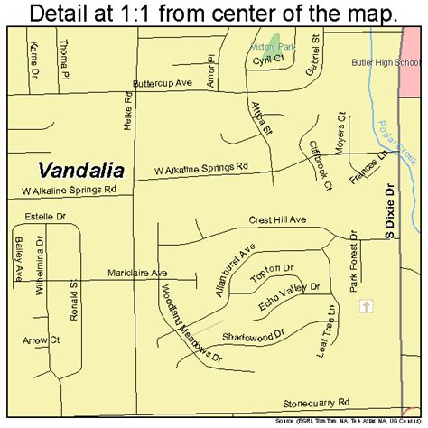 Vandalia Ohio Street Map 3979492