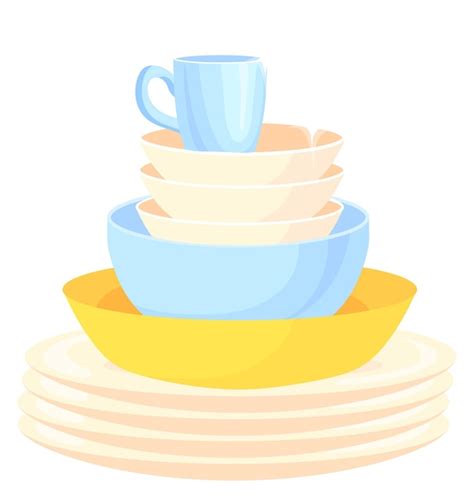 Stack Plates Clipart