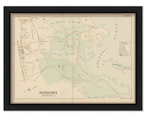 NEWPORT, Rhode Island 1893 Map-Plate D